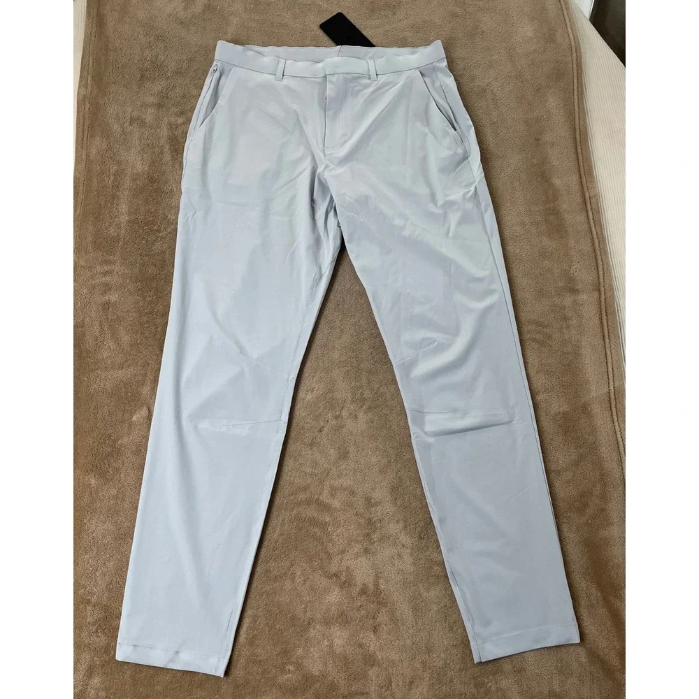 Fabletics Only Pant Men's 35x34 Light Blue Performance Golf Chino Stretch NEW